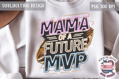 American football mom Sublimation design Quote Coquette Bow Product Image 1