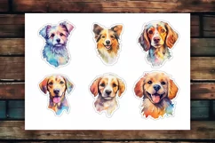 50 Watercolor Dogs | Stickers For Cricut | PNG Product Image 7