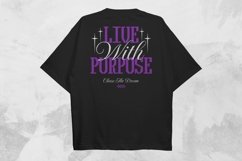 Live With Purpose Typography Streetwear T-shirt Design Product Image 1