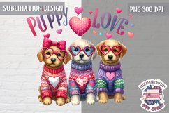 Valentine Love Animals Cute Quote Sublimation Design PNG Product Image 1