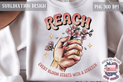 Spring Sublimation Design PNG Motivation Quote Flowers Product Image 1