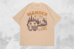 Wander Camping T-shirt Design Product Image 1