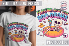 Halloween Skeleton Clipart PNG Sublimation Colored Sarcastic Product Image 1