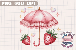 Strawberry berries PNG Sublimation Picnic Summer Product Image 1