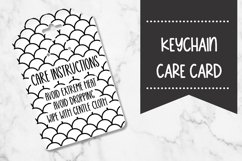 Black & White Mermaid Scales| Keychain Care Card Product Image 1