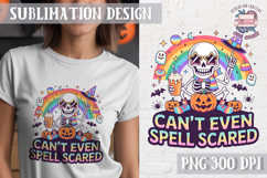 Halloween Skeleton Clipart PNG Sublimation Colored Sarcastic Product Image 1