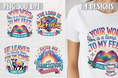Bible Quote Colorful Clipart PNG Sublimation 4 Designs Product Image 1
