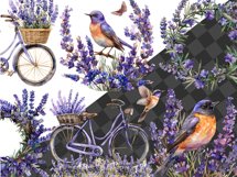 Watercolor lavender png, Provence lavender, Lavender wreath, Product Image 6