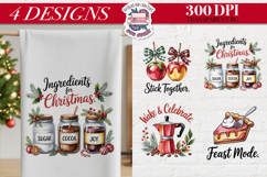 Christmas KITCHEN Quote Clipart PNG Sublimation 4 Design Product Image 1