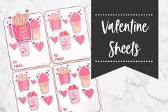 Food Valentine Sticker Sheets Product Image 1