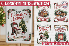 Christmas Vintage Quote Clipart PNG Sublimation 4 Design Product Image 1