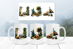 Watercolor Camping Clipart Sublimation - 16 Design Sublimati Product Image 7