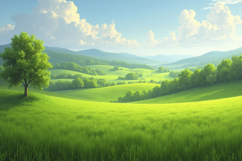 Green Field Background Product Image 1