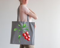 Watercolor wild berry clipart Red lingonberry Summer sticker Product Image 6