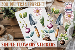 Summer Flowers sticker Scrapbook PNG Botanical Beach Product Image 1