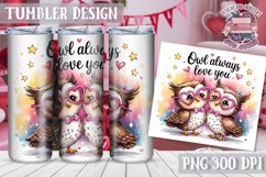 Sublimation Tumbler WRAP Love Design Quote Watercolor Animal Product Image 1