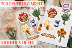 Summer sticker Cute flowers Love Picnic Beach Spring Product Image 1