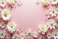 White Daisies Background Product Image 1