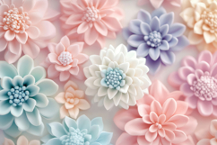 Colorful Flowers Background Wallpaper Product Image 1