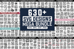 630 SVG Designs Mega Bundle | 630 Unique SVGs Product Image 1
