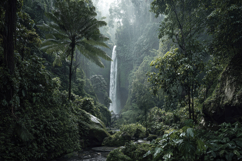 Forest With Waterfall Background Product Image 1