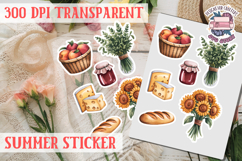 Summer sticker Cute flowers Love Picnic Beach Spring Product Image 1