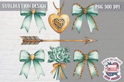 St Valentine’s Coquette Bow PNG Holidays Funny Watercolor Product Image 1