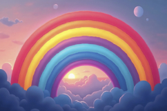 Rainbow With Clouds background Product Image 1