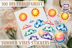 Summer sticker sheet Scrapbook PNG Flowers Vibe Fruits Product Image 1