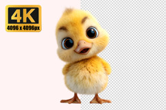 Cartoon Yellow Chick Transparent PNG Product Image 1