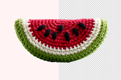 Crochet Watermelon Slice Transparent PNG Product Image 1