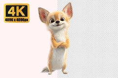 Cartoon Chihuahua Puppy Transparent PNG Product Image 1