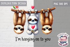 Valentine Love Animals Cute Quote Sublimation Design PNG Product Image 1