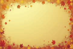 Colorful Autumn Leaves Border Background Wallpaper Product Image 1