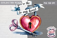 St Valentine’s Coquette Bow PNG Holidays Funny Watercolor Product Image 1