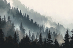 Forest or Mountain Landscape Background Wallpaper Product Image 1