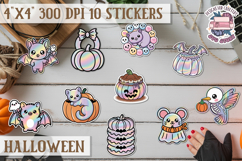 Halloween sticker Kawaii PNG pastel holographic foil Product Image 1