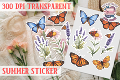 Summer sticker Cute flowers Love Picnic Beach Spring Product Image 1