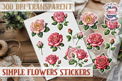 Summer Flowers sticker Scrapbook PNG Botanical Beach Product Image 1