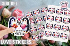 Love sticker Sheet Valentine Day Cute Animals Quote PNG Product Image 1