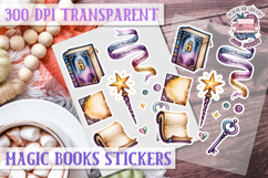 Magic Books sticker sheet Rainbow Love Read PNG Book Lovers Product Image 1