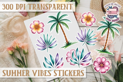 Summer sticker sheet Scrapbook PNG Flowers Vibe Fruits Product Image 1