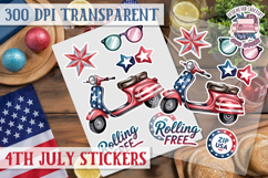 4th July sticker sheet USA Scrapbook PNG Independent Day Product Image 1