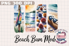 Summer Beach Brushstrokes PNG Sublimation Seaside Coastal Product Image 1