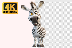 Smiling Zebra Transparent PNG Product Image 1