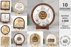 Coin Holders Bundle LaserCut. Wooden Money Box SVG Product Image 1