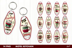 Christmas Motel Keychain Bundle. Coffee Keychain PNG Product Image 1