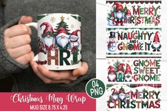 Christmas Mug Wrap Design - Christmas Gnome Sublimation Product Image 1