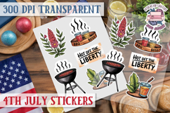 4th July sticker sheet USA Scrapbook PNG Independent Day Product Image 1