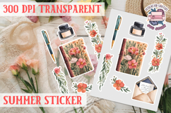 Summer sticker Cute flowers Love Picnic Beach Spring Product Image 1